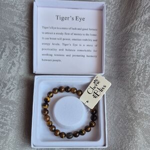 Soothing Tiger's Eye Beaded Bracelet By Cherie Bliss (J9)
